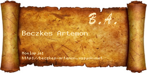 Beczkes Artemon névjegykártya